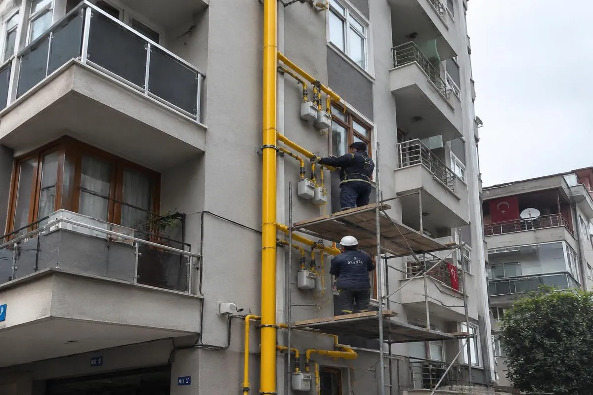 Bina Doğalgaz Ana Kolon Hattı Çekilmesi